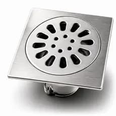 Ralo De Banheiro Quadrado 10x10 cm Inox  Anti Inseto Anti Odores Para Banheiro Lavanderia