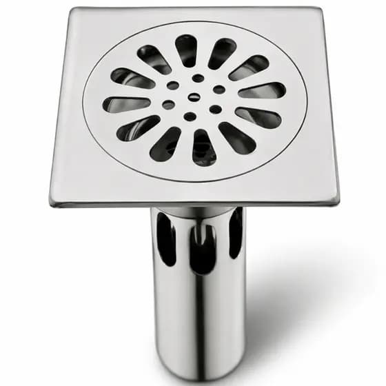 Ralo Inox 9.4x9.4 Quadrado Inteligente  Banheiro Lavanderia Anti Odor/inseto Luxo