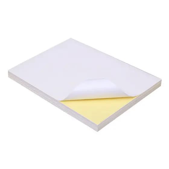 Papel Adesivo A4 Branco Fosco 115g Etiqueta Pacote com 100 Folhas
