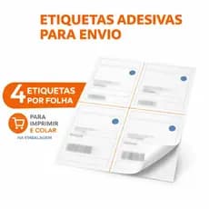 Etiqueta De Envio Adesiva 4 Etiquetas Por Folha 100 Folhas A4 Adesiva 4 Cortes