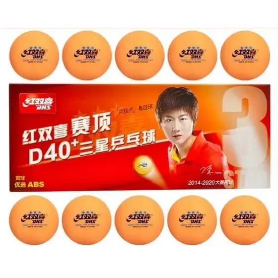 Bola Tenis De Mesa Bolinha Ping Pong Dhs D40+ 3 Estrelas 10 Unidades Amarela Envio Imediato