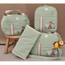 bolsa maternidade em safari com mochila e trocador