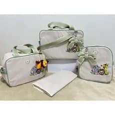 Bolsa maternidade kit com 4 pçs tema safari