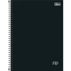 Caderno Preto Universitário Zip 1 Matéria 80 Folhas - Tilibra