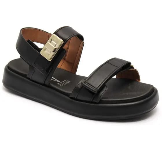 Sandália Papete Vizzano Feminino Flats Confortável Preto Original 6506