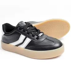 Tenis Vizzano Feminino Casual Moda 1444.100 Preto e Branco
