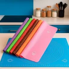 Tapete Culinário Silicone Antiaderente 40/50CM Massas Bolo Cozinha  Assar Sovar Pães