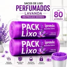Sacos de Lixo Perfumados Lavanda Para Pia Banheiro Cozinha Antiodores 40 ou 80 Sacos
