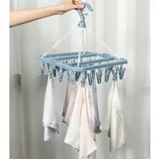 Varal Roupa Íntima Pendurar Cueca Calcinha Meia Prendedores Gancho Secagem Lavanderia