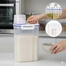 Pote Hermético Multiuso Transparente 1,5kg Dosador Armazenamento Cozinha