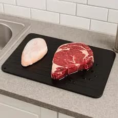 Tábua Descongelar Alimentos Bandeja Preta Cozinha Corte Carne Churrasco