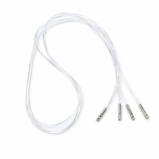 Cordão Para Crachá Credencial Silicone Ponteira Metal C/100