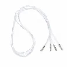 Cordão Para Crachá Credencial Silicone Ponteira Metal C/100