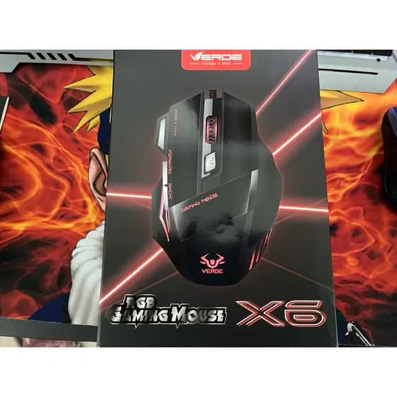 MOUSE GAMER VERDE X6 RGB COM LED – AJUSTE DPI – USB