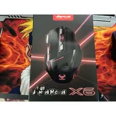MOUSE GAMER VERDE X6 RGB COM LED – AJUSTE DPI – USB