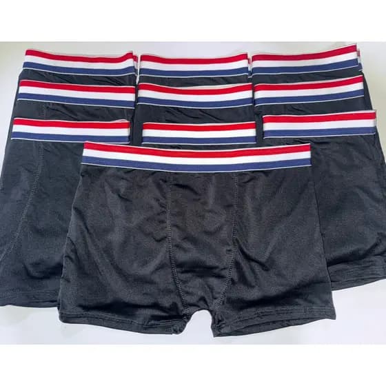 5 CUECAS PRETAS BOXER ADULTO MASCULINA 5 CUECA BOX ADULTO MICROFIBRA PRETAS