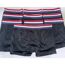 5 CUECAS PRETAS BOXER ADULTO MASCULINA 5 CUECA BOX ADULTO MICROFIBRA PRETAS