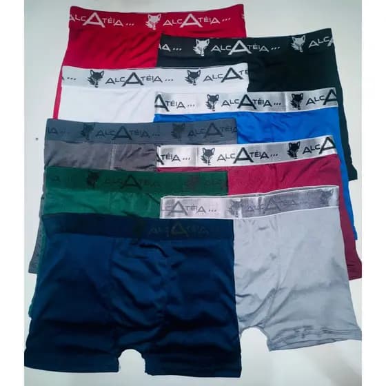 kit 5 CUECA BOXER ADULTO MASCULINA CUECA BOX ADULTO ALCATEIA