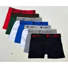 Kit 7 Cuecas Boxer Infantil masculina 7 Cueca Box Microfibra Lisa Alcateia
