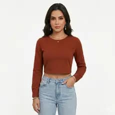 Blusinha moletinho manga longa basica lisa moda inverno verão curta