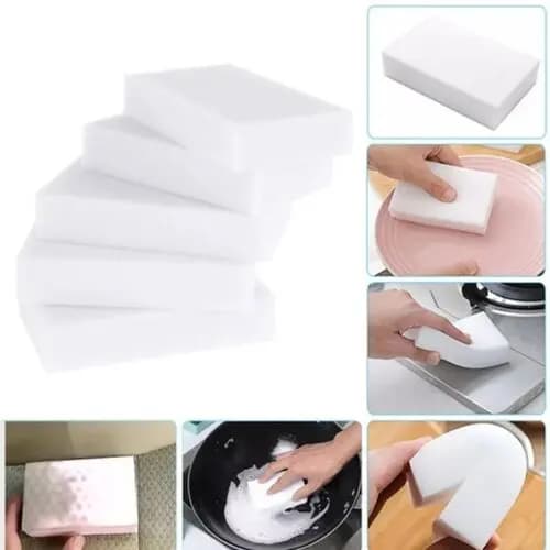 Esponja Mágica 3 Unid Limpa Panela Forno Inox Remove Ferrugem Multiuso Limpa Duas Vezes Mais 10 x 7 x 3cm