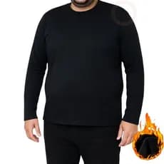 Blusa de Frio Segunda Pele Plus Size Térmica Peluciada Inverno Frio Forrada Flanelada Manga longa Masculina
