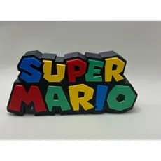 Letreiro Decorativo Super Mario 3D – 8x16,5cm em PLA