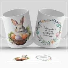 Caneca Personalizada de Páscoa Porcelana