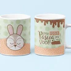 Caneca com Tema Infantil de Páscoa