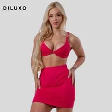 Saia Curta Feminina Suplex Tubinho Elegante Festa Diluxo