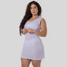 Saída de Praia Feminina Translúcida Confortável Piscina Verão