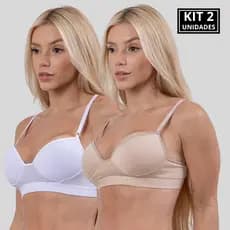 KIT 2 Sutiãs Bojo Diluxo Básico Conforto