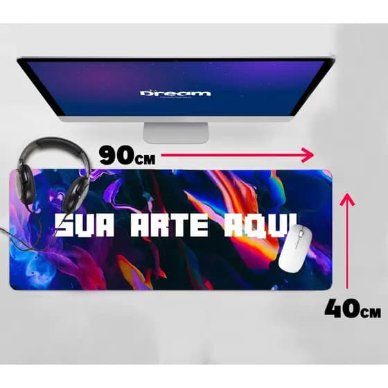 Mouse Pad Gamer Personalizado Extra Grande 90x40 2 Personalizado borda costurada mousepad tapete