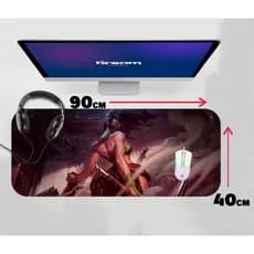Mouse Pad Gamer Akali League of Legends LOL Extra Grande 90x40 Personalizado borda costurada mousepad