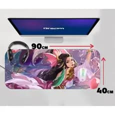 Mouse Pad Gamer Nami League of Legends LOL Extra Grande 90x40 Personalizado borda costurada mousepad