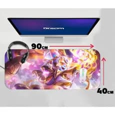 Mouse Pad Gamer Space Groove League of Legends LOL Extra Grande 90x40 Personalizado borda costurada mousepad