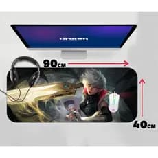 Mouse Pad Gamer Riven League of Legends LOL Extra Grande 90x40 Personalizado borda costurada mousepad
