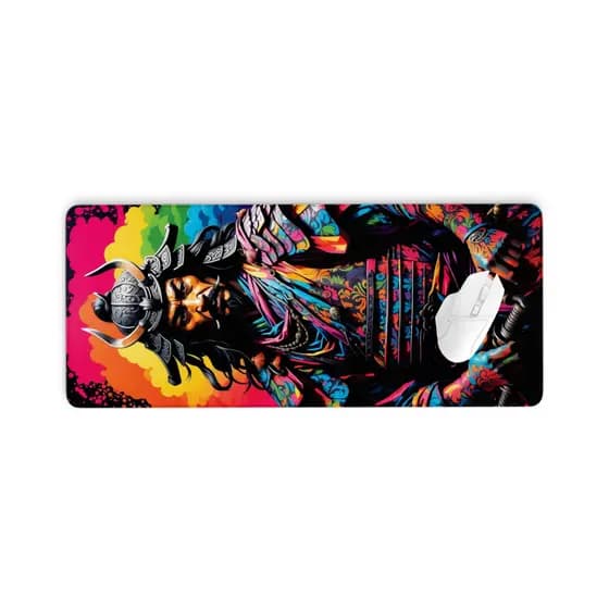 Mouse Pad Gamer Samurai Anime Extra Grande 90x40 70x30 60x40 japão japonês Personalizado
