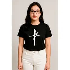 Camiseta Fé 100% algodão 30.1 camisa jesus religião
