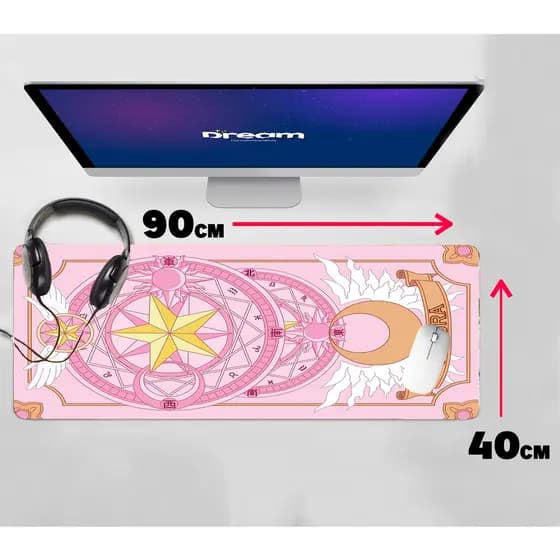 Mouse Pad Sakura Card Captors Grande Extra Grande 90x40 Personalizado Costurado