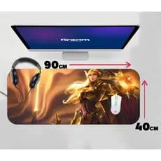 Mouse Pad Gamer Leona League of Legends LOL Extra Grande 90x40 Personalizado borda costurada mousepad