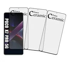 KIT 3 Películas Cerâmica Fosca Para Xiaomi Poco X7 Pro