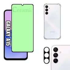 KIT Para Samsung Galaxy A15 - Película de Cerâmica 9D - Capa - Câmera