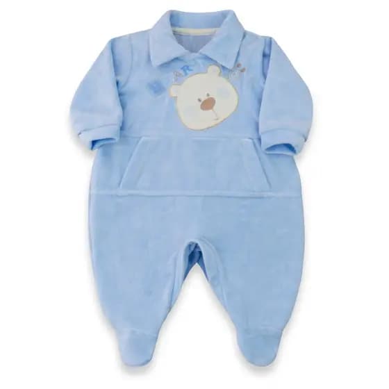 Macacão Bebê Menino Plush Animais Amor