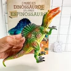Livro Espinossauro Mundo dos Dinossauros Leia e Brinque com Boneco Articulado Todolivro Brasileitura