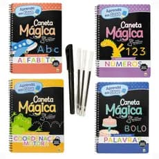 Livro Infantil Caneta Mágica Alfabetização Números Palavras Frases Todolivro Baixo Relevo Sulcos