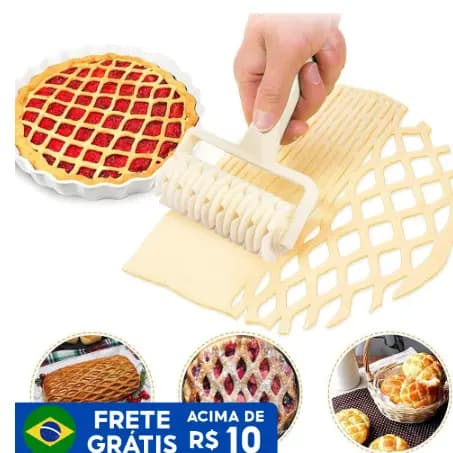 Rolo Cortador Marcador Em Rede Para Confeitaria Massas
