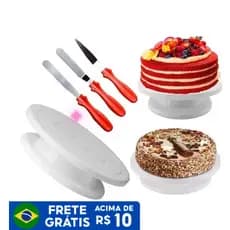 Kit Bailarina E Jogo Com 3 Espatulas Para Confeitar Bolos Alta Qualidade 4.8 1,7mil Avaliações