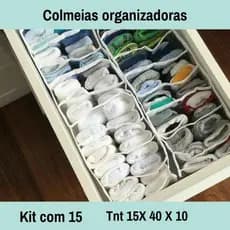 Kit com 15 Colmeias Organizadoras para Bebês (Tamanho 15cm x 40cm x 10cm)