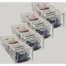 Kit com 4 Colmeias Organizadoras Super-Resistentes para Calcinhas, Cuecas e Meias (12cm x 40cm x 10cm)